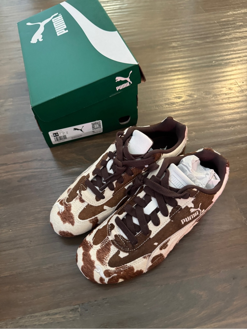 PUMA women sneaker Speedcat Cow Print size 8.5